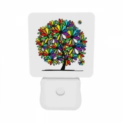 Night Light Set Of 2, A Colorful Tree With A Rainbow Of Colors. -Acrylic Night Light Shop b3a26ea11c939b8f2e8358831781e1dd371a30ec