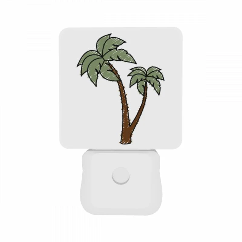 Night Light Set of 2, A green and brown palm tree with a brown trunk. Night Light Set Of 2, A Green And Brown Palm Tree With A Brown Trunk. -Acrylic Night Light Shop b3c62c2f97abd795cfd7ca4d38148527ff7f2f3f