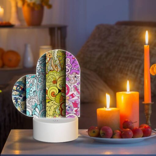 Love Acrylic Night Light, Four Different Colored Paintings Of Flowers. -Acrylic Night Light Shop b431e357540045ded6cfdb4d84c7ecbe70f9c97e