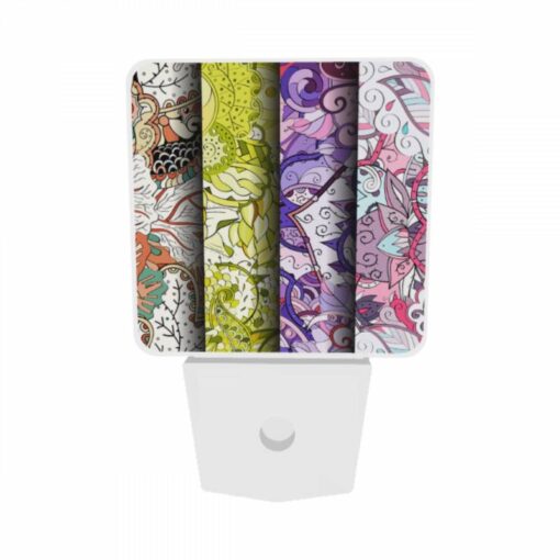 Night Light Set Of 2, Three Colorful Designs Of Flowers Are Displayed On A Wall. -Acrylic Night Light Shop b48196ae06e970e76880c4d4f16418ab4aef22e9