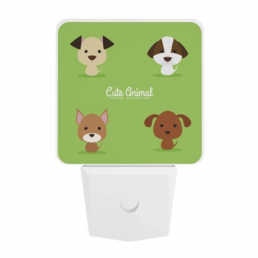 Night Light, Four Different Colored Dogs Are Shown In A Row. -Acrylic Night Light Shop b482ab395a8a0cbe4cd997e8d0ed0675f7046c8d