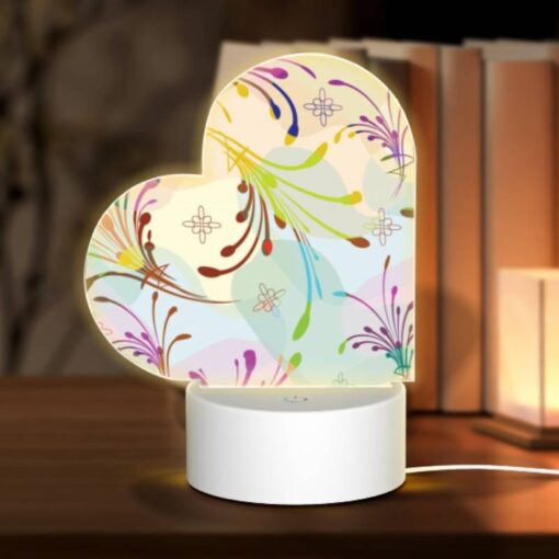 Love Acrylic Night Light, A Colorful Floral Pattern With A Variety Of Colors And Shapes. -Acrylic Night Light Shop b4c1a06e91f04f35b8a9d077ce25e57743730f59