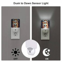 Night Light Set Of 2, A Colorful Pumpkin With A Skeleton Face And A Knife In Its Head. -Acrylic Night Light Shop b508c88d34bfec775a22c7628e9fa165cea9b104