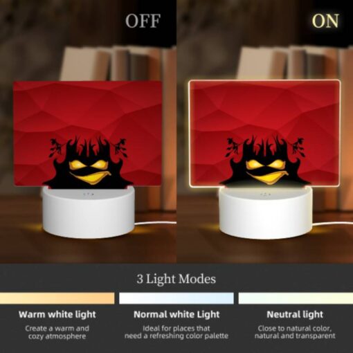 Rectangular Acrylic Night Light, A Red Background With A Happy Halloween Sign. -Acrylic Night Light Shop b51120ee74de318355f03cf300ebbce93ece755b