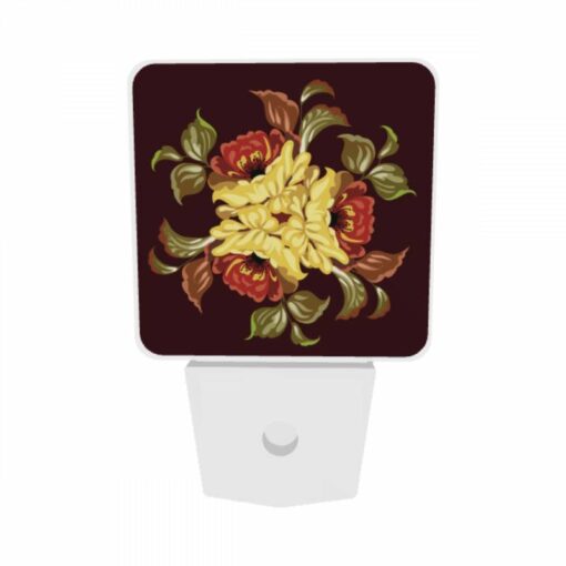 Night Light Set Of 2, A Colorful Flower Design With Yellow -Acrylic Night Light Shop b541d09e825eb966afd9f59d8ee9f83ef68db564