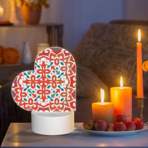 Love Acrylic Night Light, A Colorful Design With A Flower Pattern. -Acrylic Night Light Shop b56c1fa34baeee4611a4c7e379a788d1409583fc