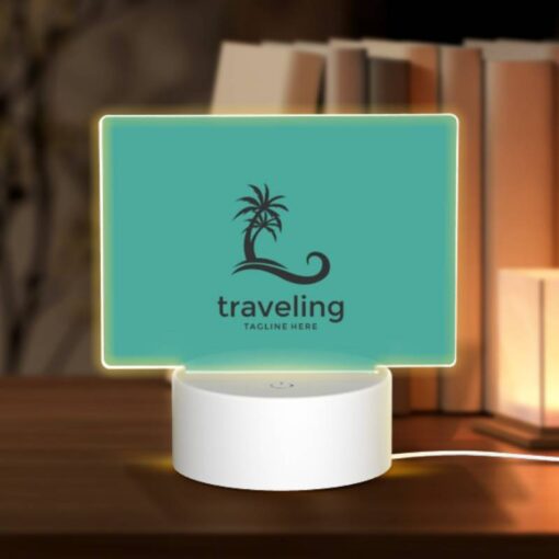 Rectangular Acrylic Night Light, A Logo For A Traveling Company. -Acrylic Night Light Shop b59bfb3908c86ca3bfbf2cbbef34767c11b43bd1