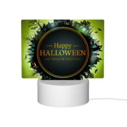 Rectangular Acrylic Night Light, A Round Sign With A Halloween Theme. -Acrylic Night Light Shop b6690c9aa7fb1d9391ca9320346857e075bc3091