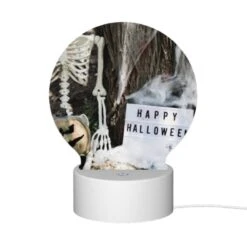 Round Acrylic Night Light, A Skeleton And A Pumpkin Are Placed Next To A Sign That Reads "Happy Halloween." 9 Round Acrylic Night Light, A Skeleton And A Pumpkin Are Placed Next To A Sign That Reads "Happy Halloween." -Acrylic Night Light Shop b68fcd8147872bc0aeb2164a21a6523b482737d7