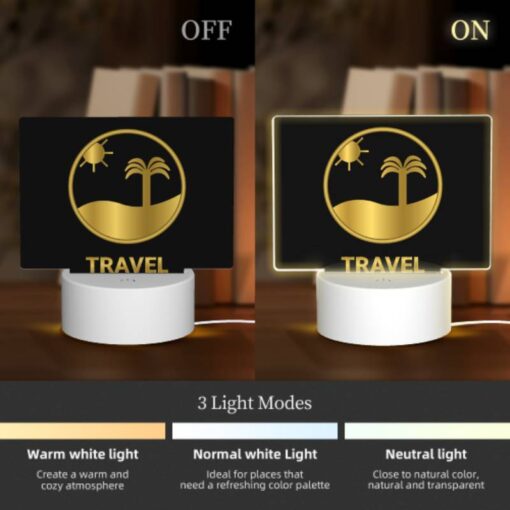 Rectangular Acrylic Night Light, A Logo For A Travel Company. -Acrylic Night Light Shop b7104e43c9e03ebc975b03c626ff3678a4d3aa08