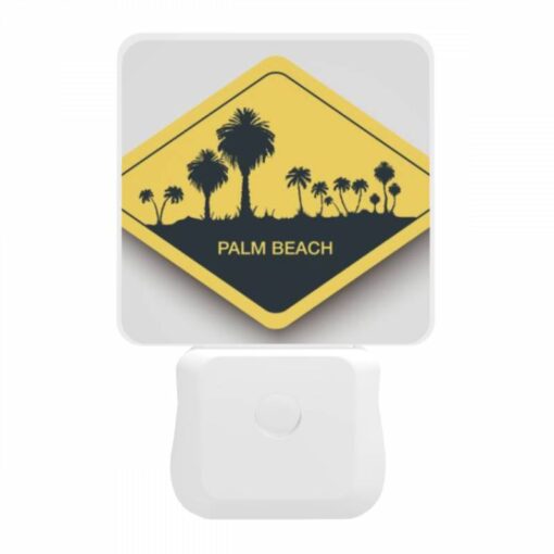 Night Light, A Yellow Sign With The Words "Palm Beach" Written On It. -Acrylic Night Light Shop b748b2ab4c5df889c2fe4d1339d32a46ca02e94d