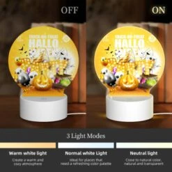 Round Acrylic Night Light, A Poster Advertising A Halloween Party. -Acrylic Night Light Shop b75bdf9329278d46b7dd58549c398da47cc4084b