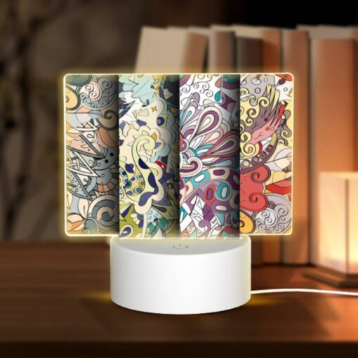 Rectangular Acrylic Night Light, Three Colorful Designs Are Displayed On A Wall. -Acrylic Night Light Shop b7adc0c556839b88936dd128f1c80ab9a23fd774