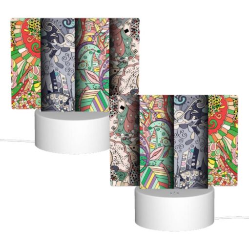 Rectangular Acrylic Night Light, Four Different Colored And Patterned Designs Of A Bird. -Acrylic Night Light Shop b7c1037ef3d58bb697a8aa5acb671f07df92dcf0
