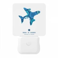 Night Light, A Blue And White Airplane With A Snowflake Pattern On The Tail. -Acrylic Night Light Shop b7d660f386ed00b7c4cbb368f2b09a5a6b875010