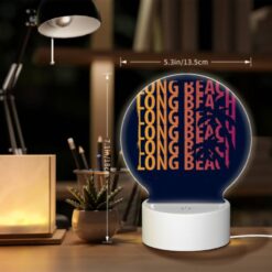 Round Acrylic Night Light, A Colorful Poster Advertising Summer Adventures. -Acrylic Night Light Shop b8026014cd2e6a81238f3267856c786b0c70eaae