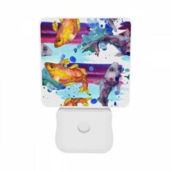 Night Light Set Of 2, A Painting Of Fish In A Water Setting. -Acrylic Night Light Shop b80edf647a2982c60bda66559019ed578aab96d8