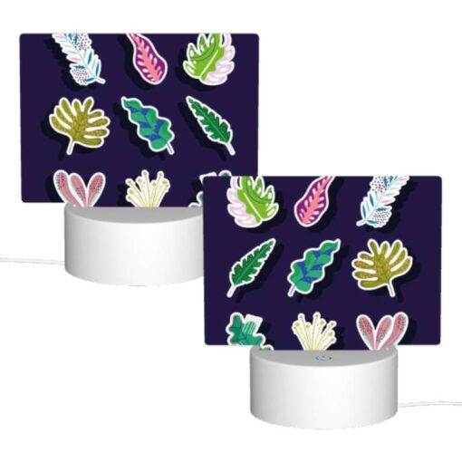 Rectangular Acrylic Night Light, Six Different Colored Leaves Are Shown In A Row. -Acrylic Night Light Shop b84b05aa9a373778d596069087ca0cb657eca8cf