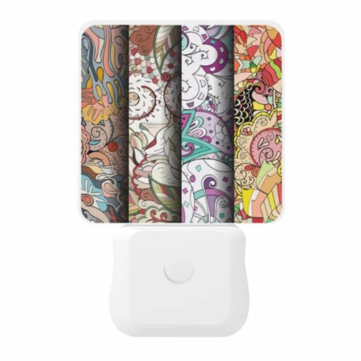Night Light, Four Different Colored Paintings Of Swirls And Designs. -Acrylic Night Light Shop b87b2d42570064b8642be1d30c881ff9da933fc4