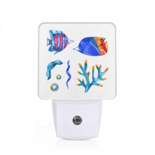 Night Light, A Colorful Fish And A Blue Fish Are Shown Together. -Acrylic Night Light Shop b8829314a8a1abb9ef17e9387148c0a59ee91607