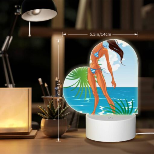 Love Acrylic Night Light, A Woman In A Bikini Is Standing On A Beach. -Acrylic Night Light Shop b89e16eda93edb9e1bdc2f35e3e790254475d98c