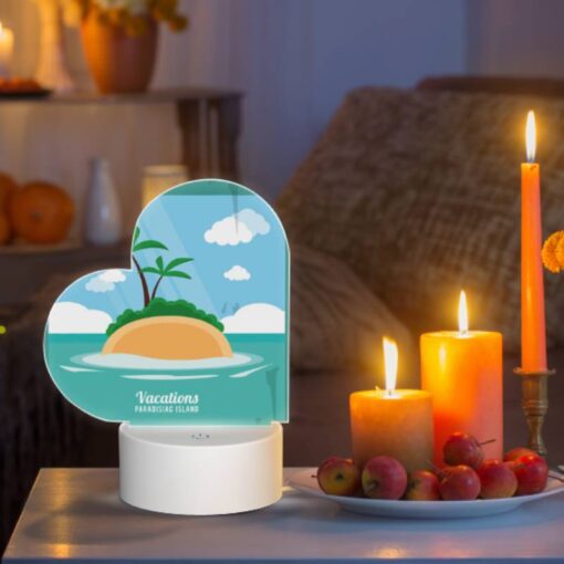 Love Acrylic Night Light, A Cartoon Of A Palm Tree On A Small Island. -Acrylic Night Light Shop b8e6d6823b0415a82abc806353e7aeed5ae7ac5d