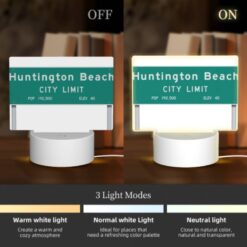 Rectangular Acrylic Night Light, A Green Sign That Says Huntington Beach City Limit. -Acrylic Night Light Shop b8fa9678aa2d94dcb296b68d372c3b1077952cea