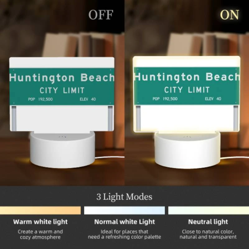 Rectangular Acrylic Night Light, A green sign that says Huntington Beach City Limit. Rectangular Acrylic Night Light, A Green Sign That Says Huntington Beach City Limit. -Acrylic Night Light Shop b8fa9678aa2d94dcb296b68d372c3b1077952cea
