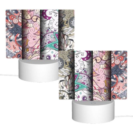 Rectangular Acrylic Night Light, Four Different Colored Designs Of Swirls And Patterns. -Acrylic Night Light Shop b932e2d2863647697ddf5f2006118f392a5aee28