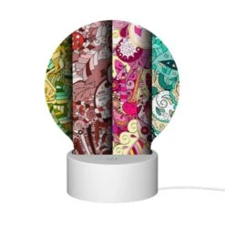 Round Acrylic Night Light, Four Different Colored Paintings Of Flowers. -Acrylic Night Light Shop b9bf1b90df1ad98b18028ba034d7515405f70904