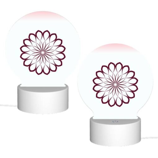 Round Acrylic Night Light, A Purple Flower With A White Center. -Acrylic Night Light Shop ba1dc2a3e3581e64148d5d25bf42674a0d2b44b4