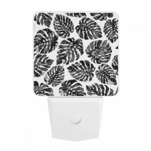 Night Light, A Pattern Of Black And White Leaves. -Acrylic Night Light Shop ba62298c5524287f7a78401c0ad9d5aebdab80a5