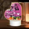 Love Acrylic Night Light, Three Women In Bikinis Are Standing On A Pink Background.