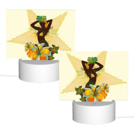 Rectangular Acrylic Night Light, A Woman With A Flower In Her Hair Is Wearing A Bikini. -Acrylic Night Light Shop bb1b1ef399f2aba81f82565d87dde731bd6627ed