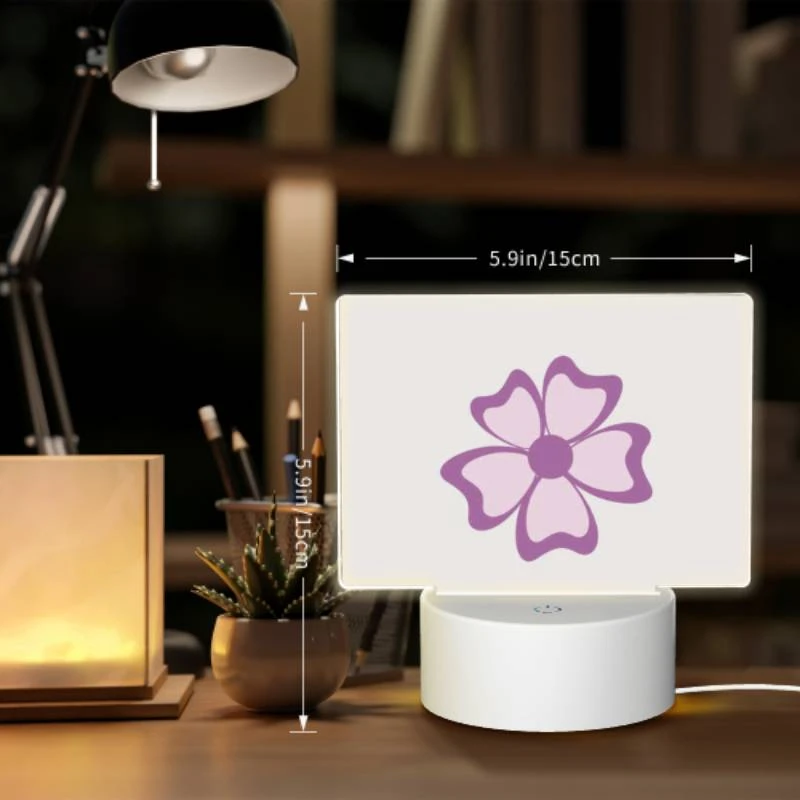 Rectangular Acrylic Night Light, A pink flower with purple petals. Rectangular Acrylic Night Light, A Pink Flower With Purple Petals. -Acrylic Night Light Shop bbd82da8a40c196667ec460286f3a5dc22d493b2