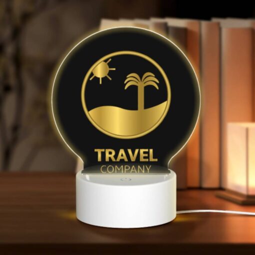 Round Acrylic Night Light, A Logo For A Travel Company. -Acrylic Night Light Shop bc33bbb21a354787058d7e9a666c35388fe79ba3