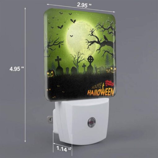 Night Light, A Halloween Scene With A Full Moon And A Bunch Of Gravestones. -Acrylic Night Light Shop bc46f338d5323b50246fcdeed7dea31fc96caabd