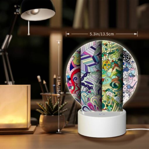 Round Acrylic Night Light, Four Colorful Designs Are Displayed In A Row. -Acrylic Night Light Shop bc91aa550dd99318c953bb5cb67d67bb041424e9