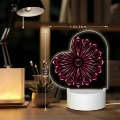 Love Acrylic Night Light, A Pink And Purple Flower With A Black Background. -Acrylic Night Light Shop bce279499ea2c04797f27480a3f690f6147c579e