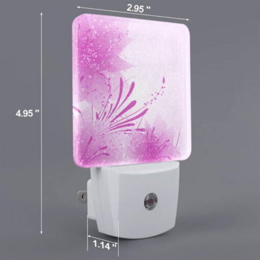Night Light Set Of 2, A Pink Flower With Purple Petals. -Acrylic Night Light Shop bce873a4bcc70571341eb13b6d68da79945ed0d5