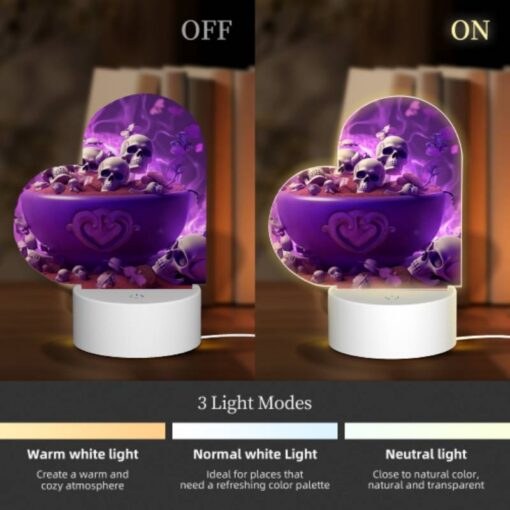 Love Acrylic Night Light, A Bowl Of Skulls And Bones Is Placed On A Table. -Acrylic Night Light Shop bcf3b5fe2312e18af4f68fa0ad1c9c6065f8b50a