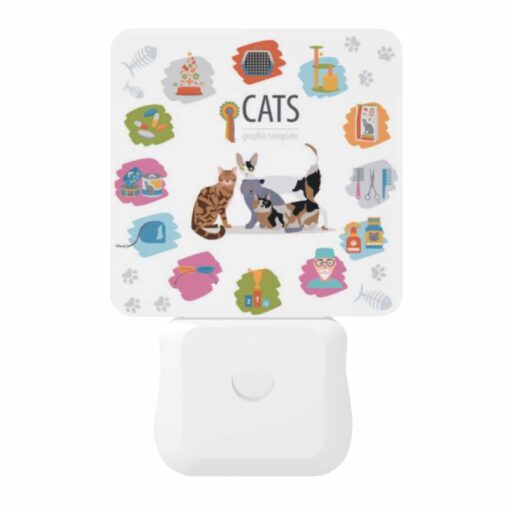 Night Light, A Collection Of Cat And Dog Images Are Displayed In A Graphic Template. -Acrylic Night Light Shop bd5579646badb7fec95b686e3ecab472e1029798