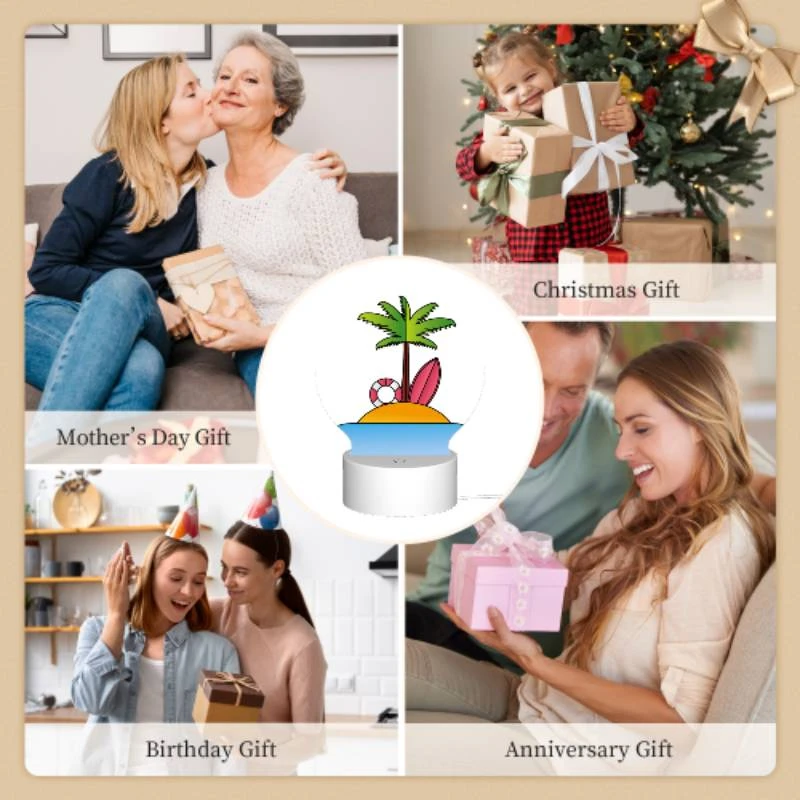 Round Acrylic Night Light, A cartoon image of a tropical island with a palm tree Round Acrylic Night Light, A Cartoon Image Of A Tropical Island With A Palm Tree -Acrylic Night Light Shop bd726a566824295f093115e6f99d86e955e899a4