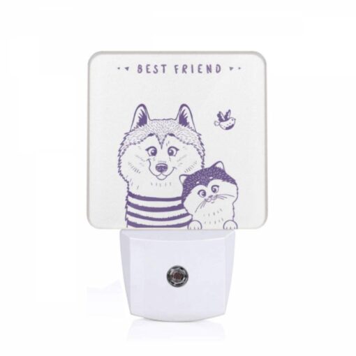 Night Light, A Cat And A Dog Are Sitting Next To Each Other. -Acrylic Night Light Shop bdceb1a91de2819bd812985c631859824374ac73