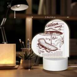 Love Acrylic Night Light, A Beach Umbrella Is Open And Shading A Lounge Chair. -Acrylic Night Light Shop be26da716af2932613051cec9c972cc79cf10d7a