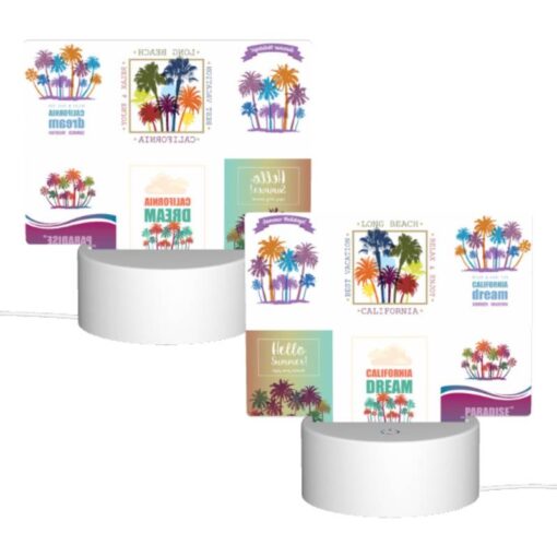Rectangular Acrylic Night Light, A Collection Of Postcards Featuring California And Tropical Destinations. -Acrylic Night Light Shop bed98c630d80039200de935898e298634253156b