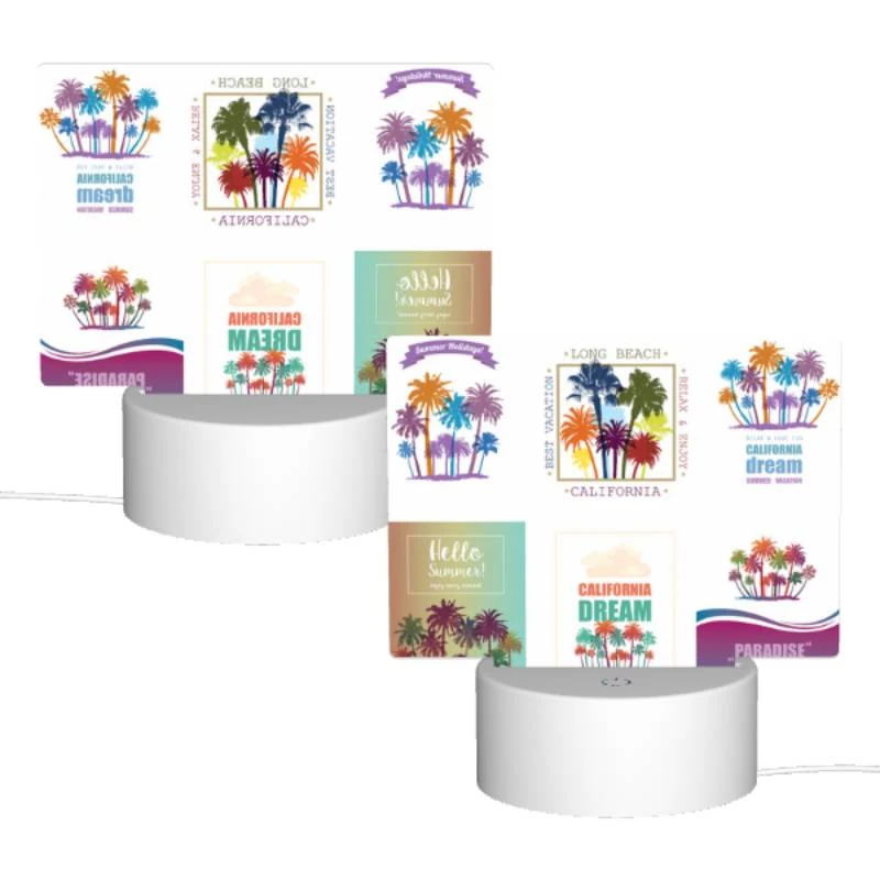 Rectangular Acrylic Night Light, A collection of postcards featuring California and tropical destinations. Rectangular Acrylic Night Light, A Collection Of Postcards Featuring California And Tropical Destinations. -Acrylic Night Light Shop bed98c630d80039200de935898e298634253156b