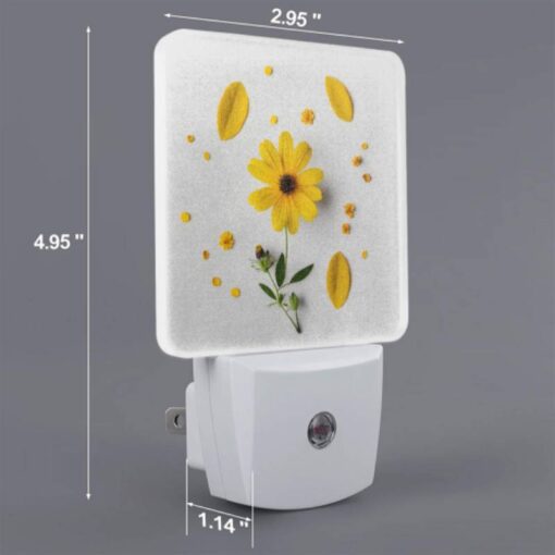 Night Light, A Yellow Flower With Yellow Petals And Green Leaves Is Placed On A White Surface. -Acrylic Night Light Shop bef086d061812e73a09eff36c94fcdfb5b5806f8