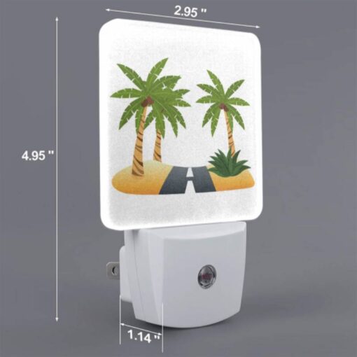 Night Light, A Road Is Shown Between Two Palm Trees. -Acrylic Night Light Shop bf5dbbaa6bc4ac7181608d7755b5092740332928
