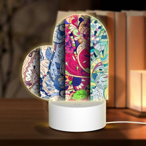 Love Acrylic Night Light, Four Different Colored Paintings Of Flowers. -Acrylic Night Light Shop bf632e87b4fd23d7275f8112b8b7de61808a6deb